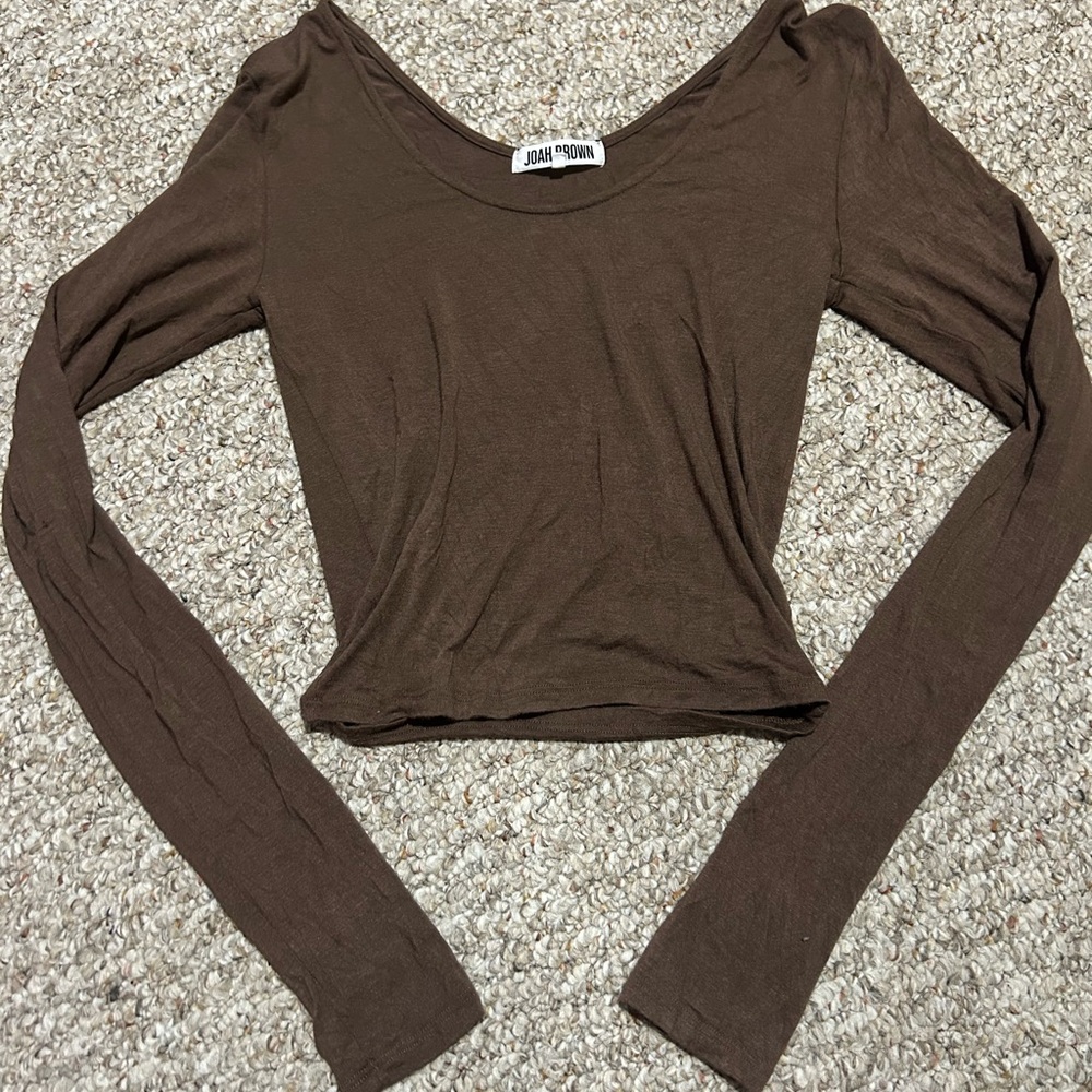 Joah Brown Long Sleeve Tee - Brown